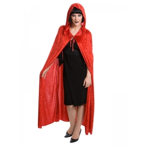 Red Hooded Cape Red Cape - Adult Halloween Costumes Capes